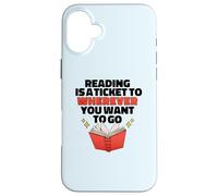 Custodia per iPhone 16 Plus LETTURA È UN BIGLIETTO PER DOVE VUOI ANDARE Reader Meme