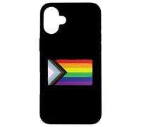 Custodia per iPhone 16 Plus LGBTQ Queer Black Transgender Pride Rainbow Flag