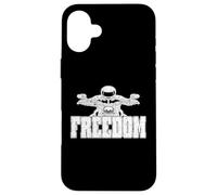 Custodia per iPhone 16 Plus Libertà motociclista e amante moto divertimento sulla strada