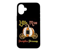 Custodia per iPhone 16 Plus Little Miss Pumpkin Princess Royal Carrozza divertente per bambina