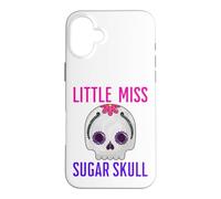 Custodia per iPhone 16 Plus Little Miss Sugar Skull divertente per bambine messicane