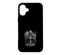 Custodia per iPhone 16 Plus Live Hard - Fustella con spada vichinga, design norreno