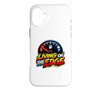 Custodia per iPhone 16 Plus Living on the Edge Empty Fuel Gauge Funny Driving