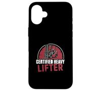 Custodia per iPhone 16 Plus Logistica divertente certificata del sollevatore pesante Un operatore del carrello elevatore