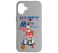 Custodia per iPhone 16 Plus Looney Tunes Bugs and Friends 4th of July