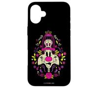 Custodia per iPhone 16 Plus Looney Tunes Dia de los Muertos Sylvester & Tweety Halloween