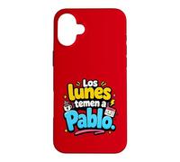 Custodia per iPhone 16 Plus Los Lunes temen a Pablo humor frase divertida