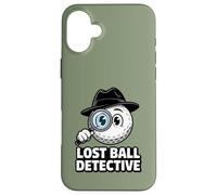 Custodia per iPhone 16 Plus Lost Ball Detective - Pallina da golf divertente da golf