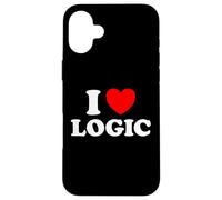 Custodia per iPhone 16 Plus Love Logic Funny Smart Data Think Math Make Sense Fan dei programmatori