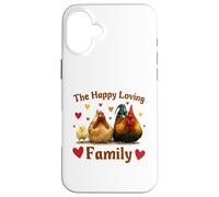 Custodia per iPhone 16 Plus Loving Cute Chicken Family Hen Rooster Chick Funny Farmer