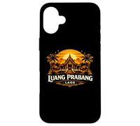 Custodia per iPhone 16 Plus Luang Prabang Laos Tramonto Tempio Viaggi Design