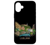 Custodia per iPhone 16 Plus Lubiana Slovenia souvenir da viaggio regalo punto di riferimento della città