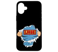 Custodia per iPhone 16 Plus Lucas Name Superhero Gift for Boys Named Lucas