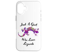 Custodia per iPhone 16 Plus Lucertola Just A Girl Who Loves Lizards Outfit Lizard Lover