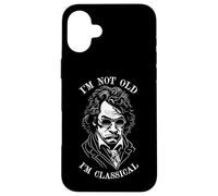 Custodia per iPhone 16 Plus Ludwig van Beethoven Non sono vecchio Sono musica classica divertente