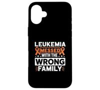 Custodia per iPhone 16 Plus Lukemia Messed With Wrong Family Blood Cancer Awareness