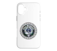 Custodia per iPhone 16 Plus MacInnes cognome scozzese clan tartan stemma distintivo