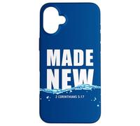 Custodia per iPhone 16 Plus Made New in Christ Jesus: Christian Faith Baptism 2 Cor 5:17