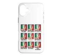 Custodia per iPhone 16 Plus Maglietta con scritta "Italian Hand Gestures Funny Italy Flag Graphic Shirt Design