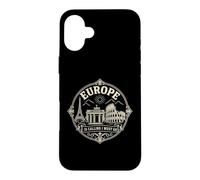 Custodia per iPhone 16 Plus Maglietta regalo da viaggio con scritta "Europe is Calling and I Must Go