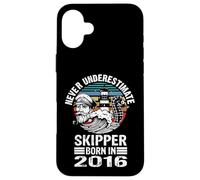 Custodia per iPhone 16 Plus Mai sottovalutare lo skipper Nato nel 2016 Skippertraining