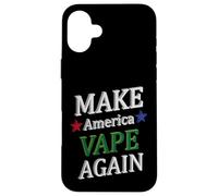 Custodia per iPhone 16 Plus Make America Vape Again Meme dispositivo vaping aromatizzato divertente