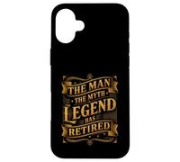 Custodia per iPhone 16 Plus Man The Myth Legend ha ritirato il veterano della pensione