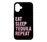 Custodia per iPhone 16 Plus Mangia, dormi, tequila, ripeti la divertente festa della