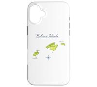 Custodia per iPhone 16 Plus Mappa delle Isole Baleari Maiorca Ibiza Minorca Viaggi