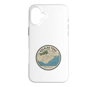 Custodia per iPhone 16 Plus Mappa topografica Kalalau-Trail-Kauai Hawaii