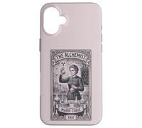 Custodia per iPhone 16 Plus Marie Curie Alchemist Tarocchi Card; Donne in chimica STEM