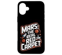 Custodia per iPhone 16 Plus Marte Il Vero Tappeto Rosso Divertente Spazio Pianeta Marte