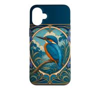 Custodia per iPhone 16 Plus Martin Pescatore - Kingfisher Art Nouveau