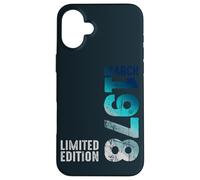 Custodia per iPhone 16 Plus Marzo 1978 Anno 1978 Retro 1978 Vintage Edizione Limitata
