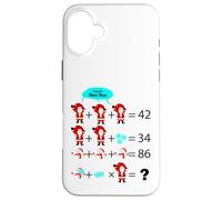 Custodia per iPhone 16 Plus Mathematical Funny Riddle Puzzles Game Graphic Cool Designs