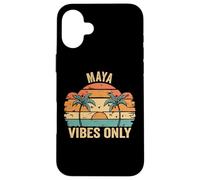 Custodia per iPhone 16 Plus MAYA Vibes Only Cute Retro Girls MAYA Name