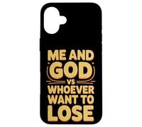 Custodia per iPhone 16 Plus Me And God VS Whoever Want To Lose Fede Religione -