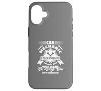 Custodia per iPhone 16 Plus Meccanico Di Auto Umorismo Risolvere Problemi Divertente Citazione