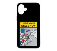 Custodia per iPhone 16 Plus Mechanical Keyboard Builder Lube Your Stabs Now