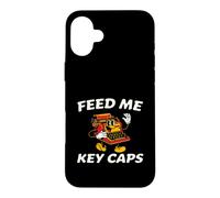 Custodia per iPhone 16 Plus Mechanical Keyboard Feed Me Key Caps Retro Typist