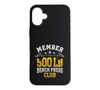 Custodia per iPhone 16 Plus Member - Panca da 226,8 kg, per palestra, sollevamento pesi, grafica PR