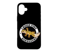 Custodia per iPhone 16 Plus Mens Womens Kids I Raise Tiny Dinosaurs Leopard Gecko Lover