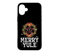 Custodia per iPhone 16 Plus Merry Yule - Winter Solstice - Holly Pentagram - Gift
