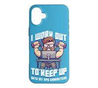 Custodia per iPhone 16 Plus Mi alleno per stare al passo con i miei personaggi RPG Gamer
