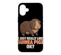 Custodia per iPhone 16 Plus Mi piacciono davvero le cavie Ok Cute Teddy Guinea Pig