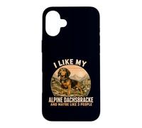 Custodia per iPhone 16 Plus Mi piace il mio Alpine Dachsbracke e forse come 3 persone umorismo