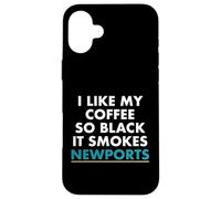 Custodia per iPhone 16 Plus Mi piace il mio caffè così nero...