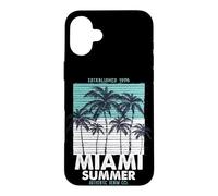 Custodia per iPhone 16 Plus Miami Beach, I Love Miami, Cool Miami Summer Graphic Design