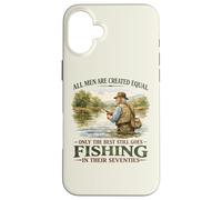 Custodia per iPhone 16 Plus Migliori Uomini Pesca Negli Anni Settanta Anni 70 Pescatore Nonno
