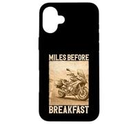 Custodia per iPhone 16 Plus Miles Before Breakfast Moto Adventure Design